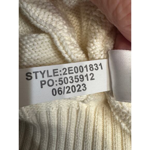 Vineyard Vines Cable V-Neck Varsity Sweater 100% Cotton Blue+Green Stripes (XS) - Picture 7 of 7